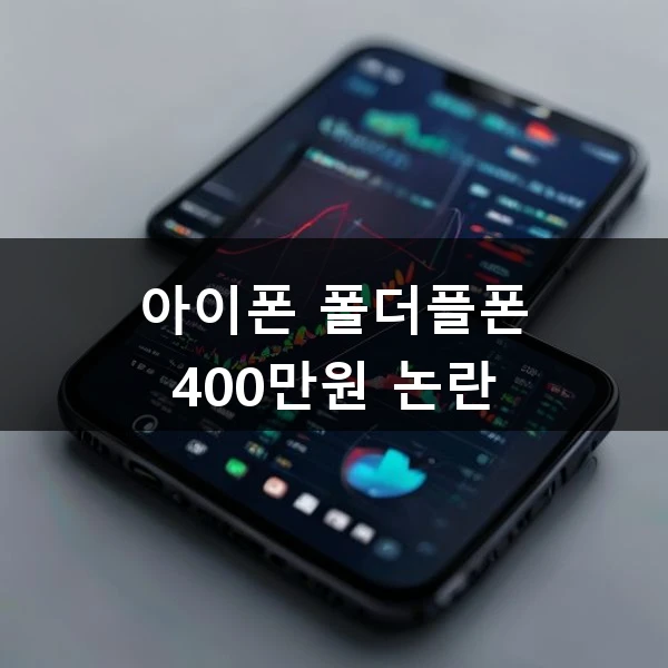 아이폰 폴더플폰 400만원 논란 관련 대표 이미지
