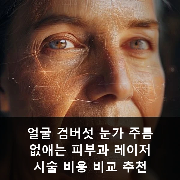 얼굴 검버섯 눈가 주름 없애는 피부과 레이저 시술 비용 비교 추천 관련 대표 이미지
