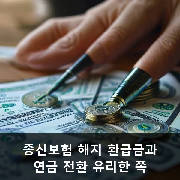 종신보험 해지 환급금과 연금 전환 유리한 쪽 관련 대표 이미지