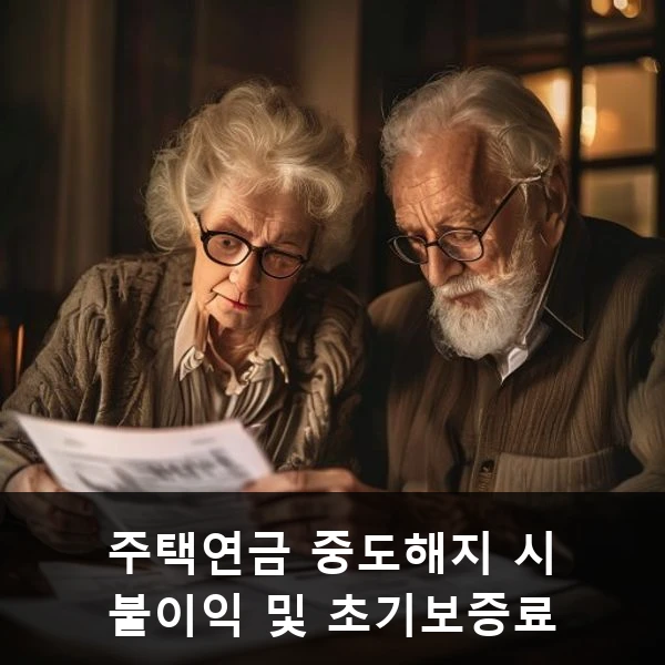 주택연금 중도해지 시 불이익 및 초기보증료 관련 대표 이미지