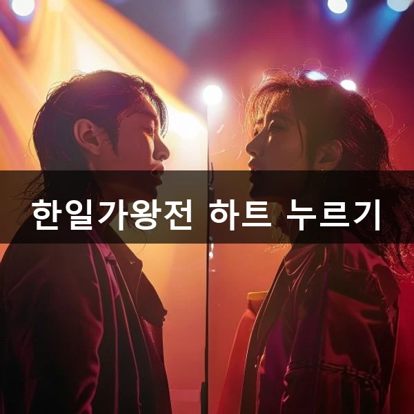 한일가왕전 하트 누르기 관련 대표 이미지