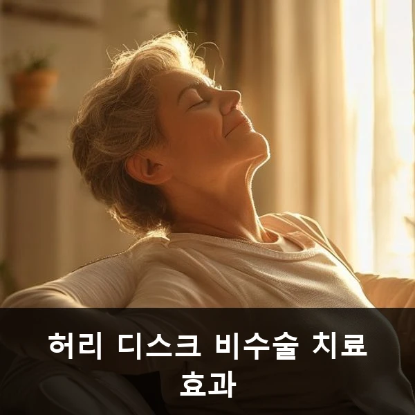 허리 디스크 비수술 치료 효과 관련 대표 이미지