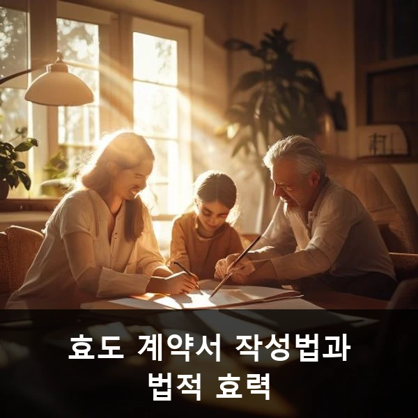 효도 계약서 작성법과 법적 효력 관련 대표 이미지