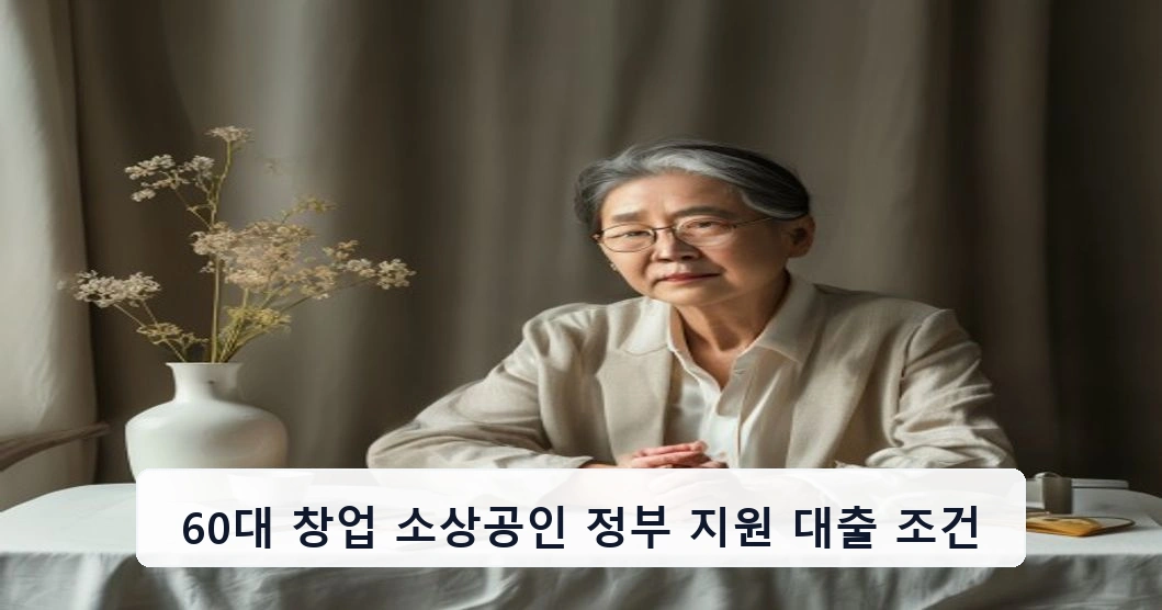 60대 창업 소상공인 정부 지원 대출 조건