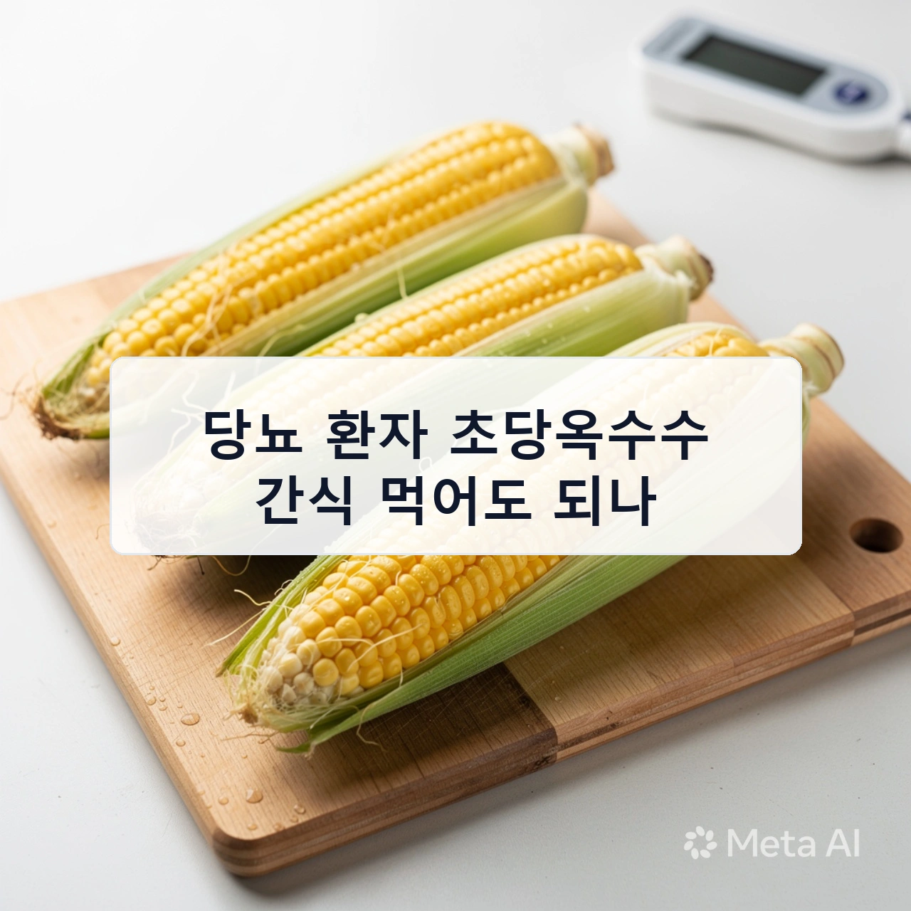 당뇨 환자 초당옥수수 간식 먹어도 되나 안내 이미지