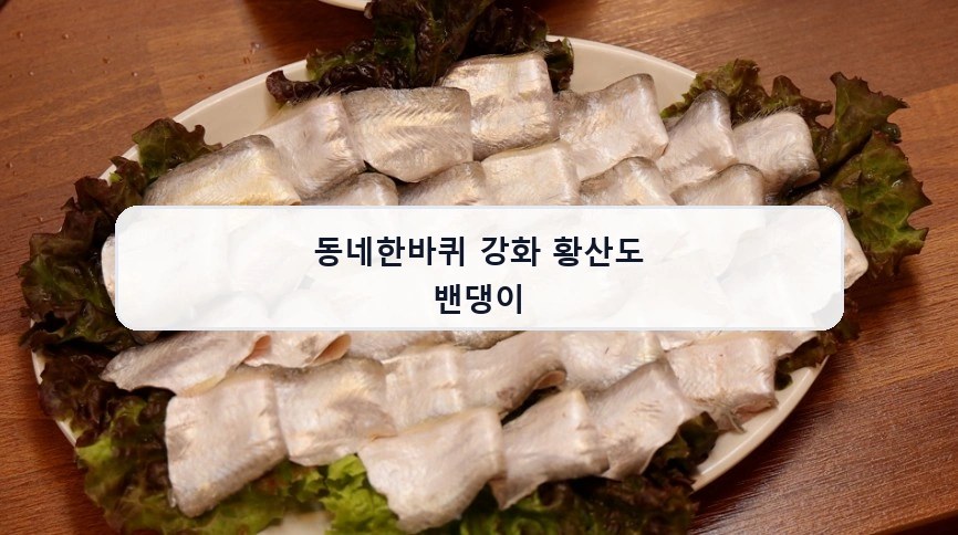 동네한바퀴 강화 황산도 밴댕이 안내 이미지