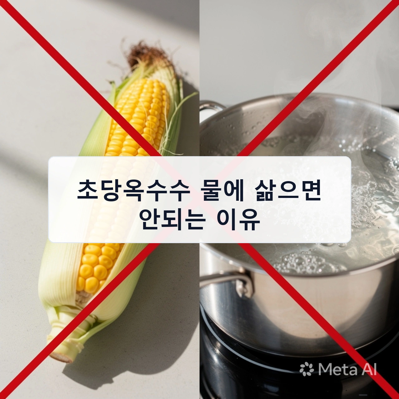 초당옥수수 물에 삶으면 안되는 이유 안내 이미지