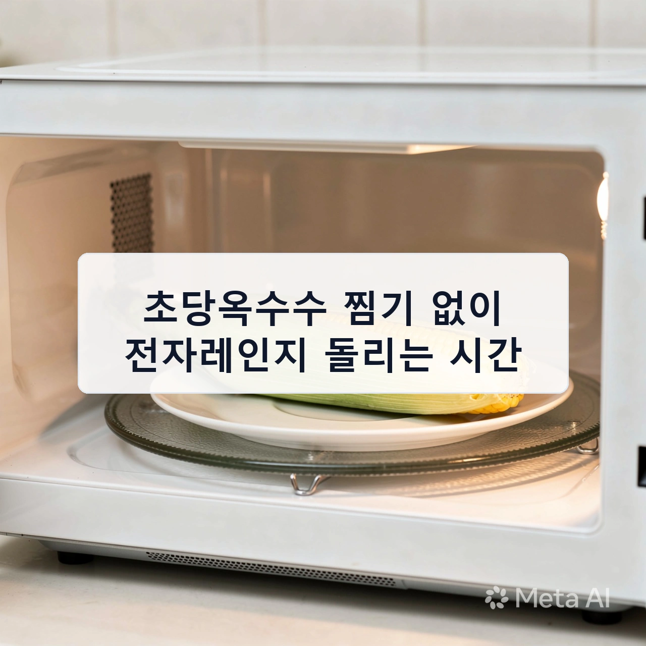 초당옥수수 찜기 없이 전자레인지 돌리는 시간 안내 이미지