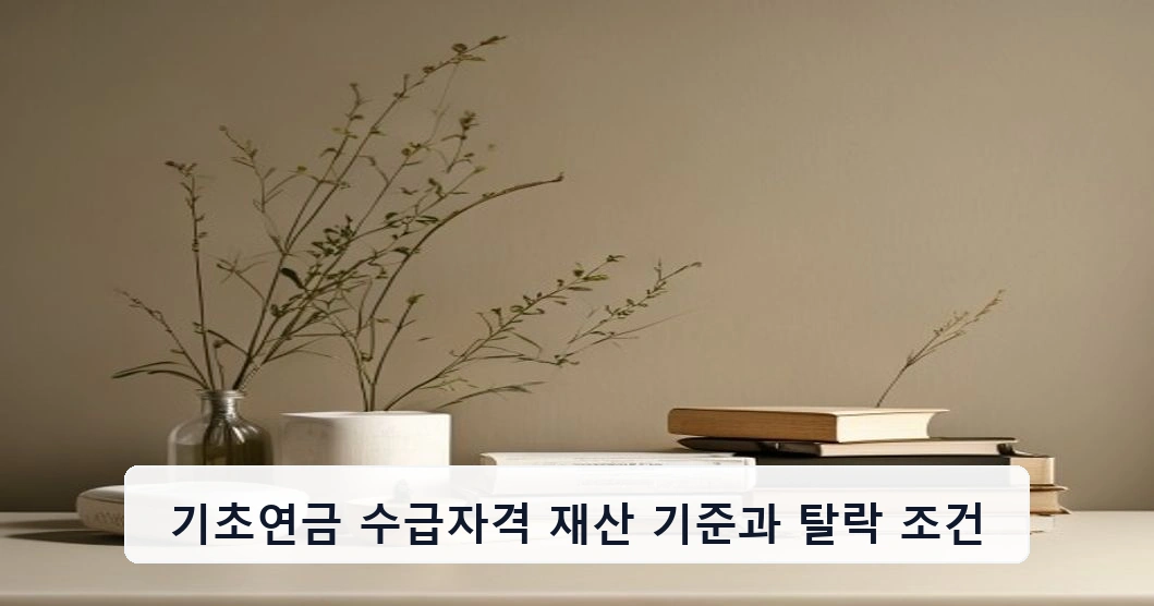 기초연금 수급자격 재산 기준과 탈락 조건