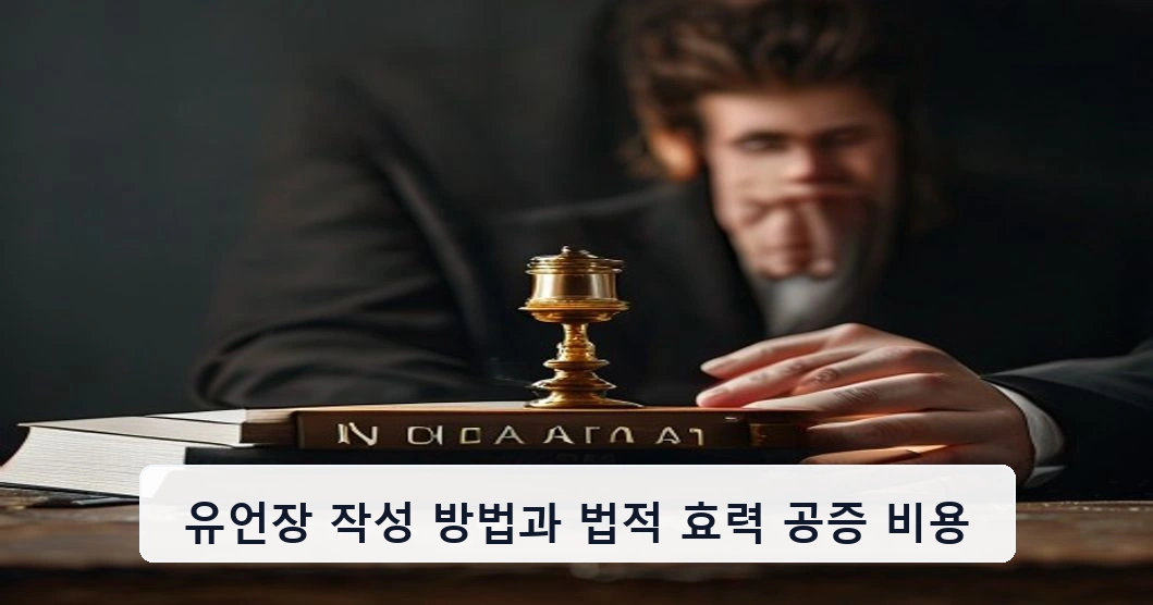 유언장 작성 방법과 법적 효력 공증 비용