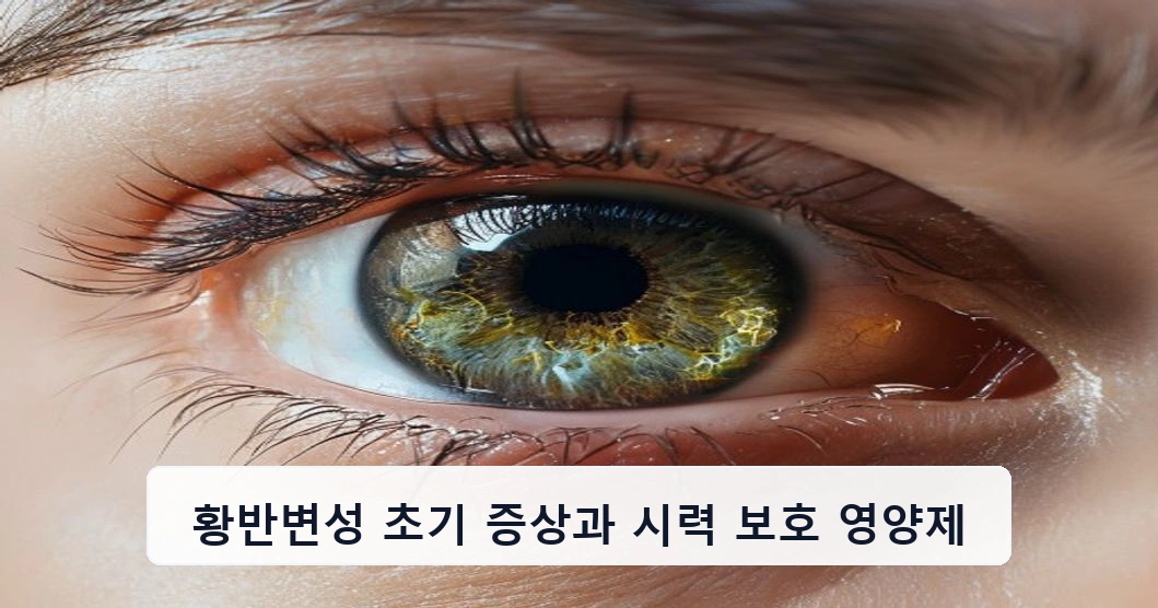 황반변성 초기 증상과 시력 보호 영양제