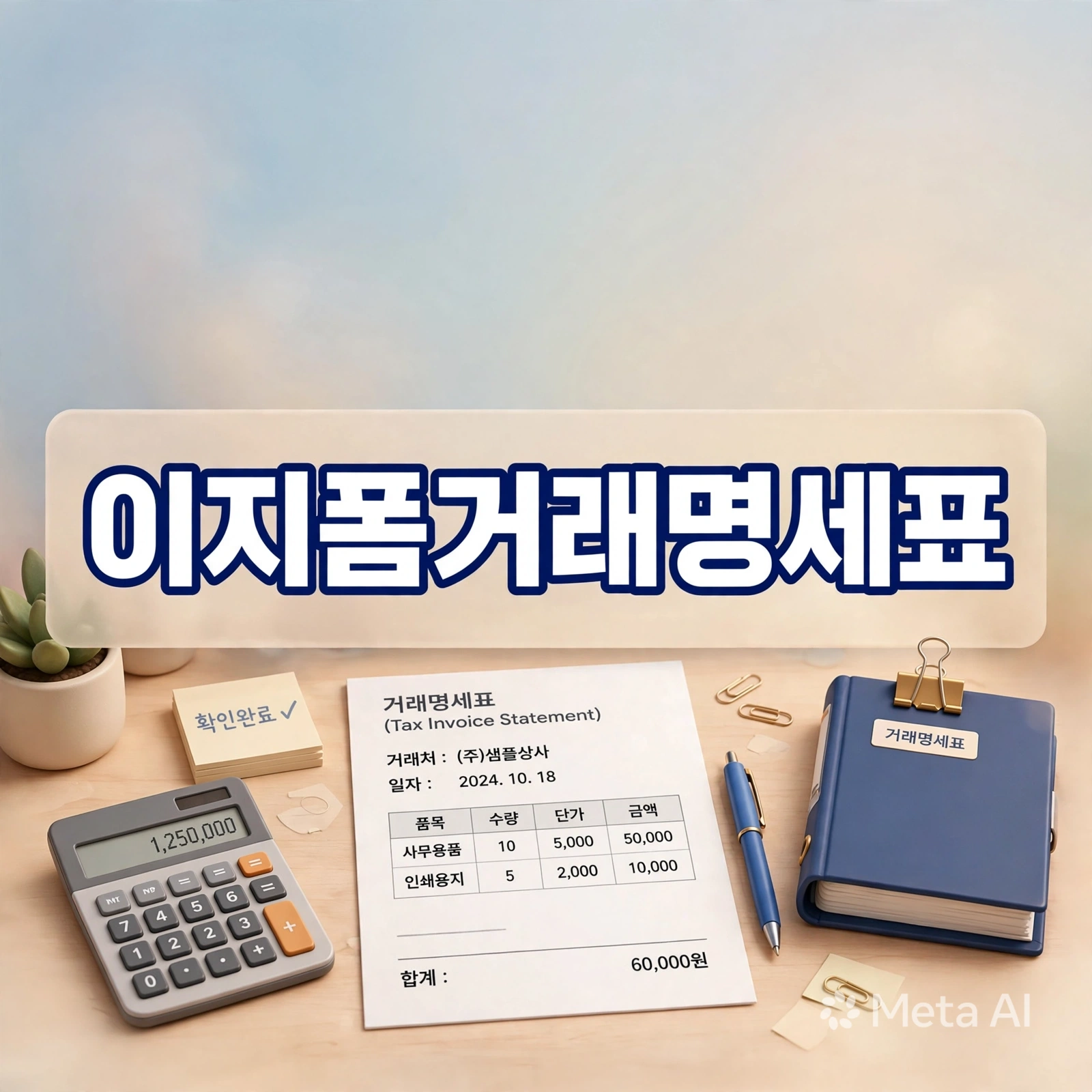 이지폼거래명세표